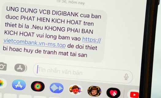 Ngân hàng không gửi SMS, email có chứa link cho khách hàng từ tháng 1/2025